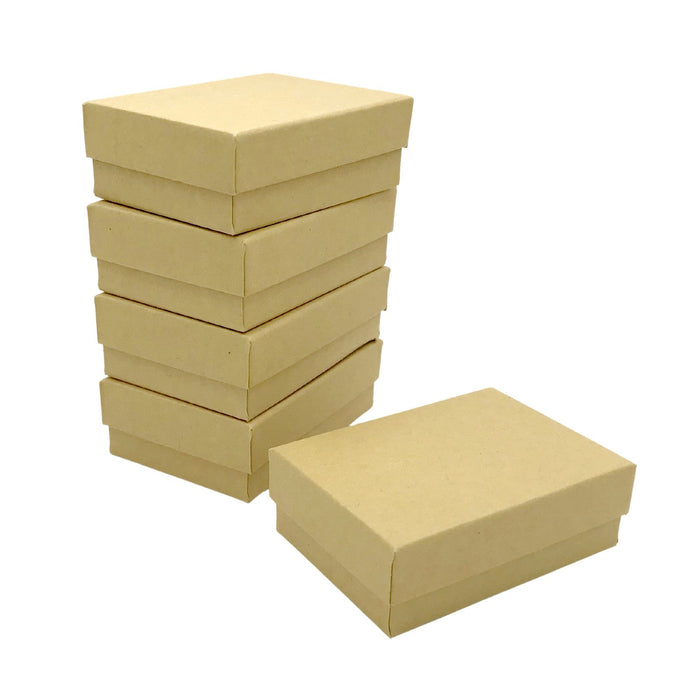 Jewelry Gift Boxes - Cotton Filled - Kraft Brown