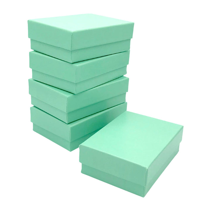 Jewelry Gift Boxes - Cotton Filled - Teal Blue